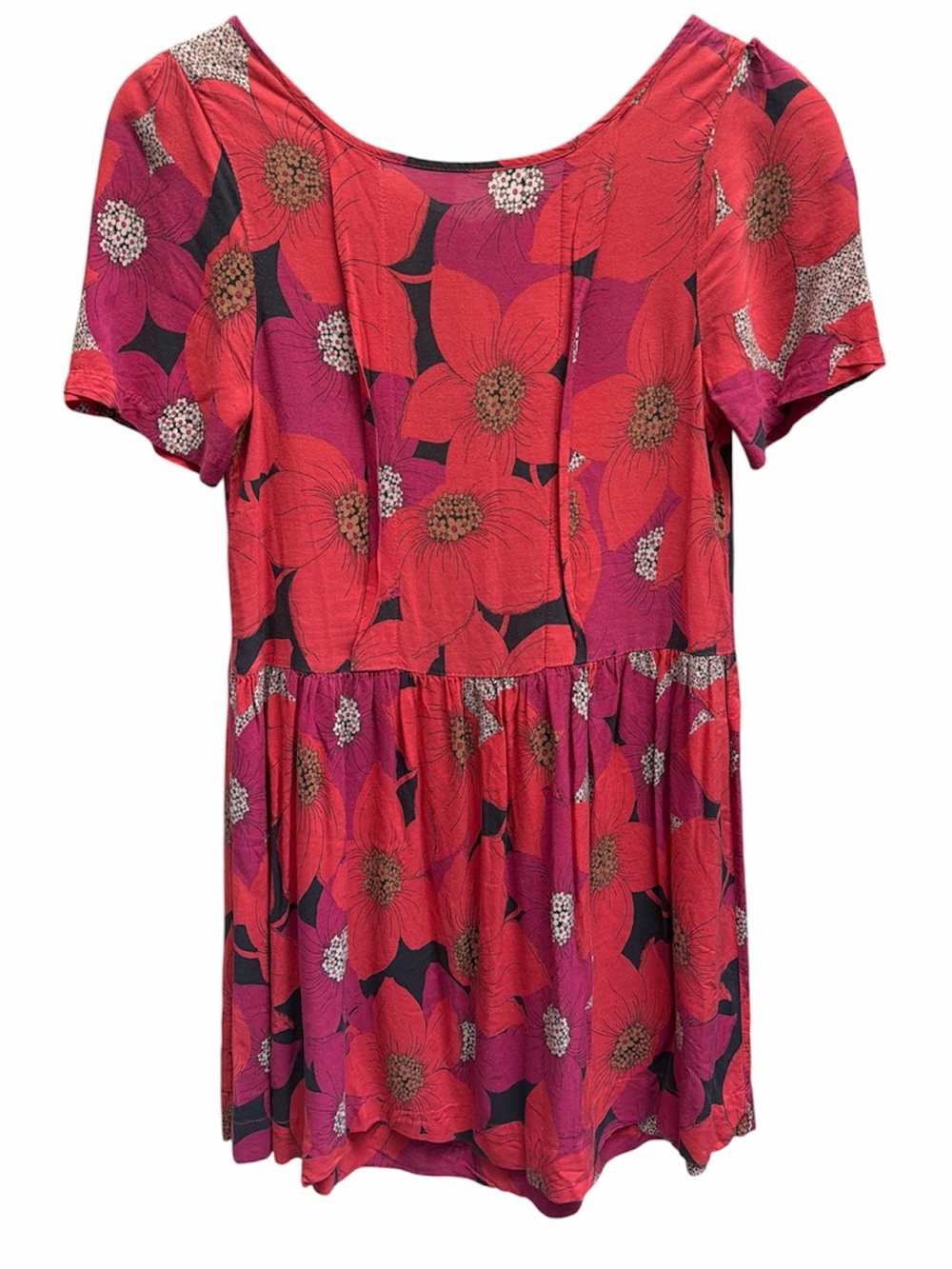 Farm Rio Floral Mini Dress with Keyhole Back Size S